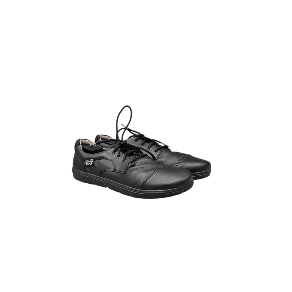 Lems Nine2Five Black Leather Wide Toe Box Dress Shoes Mens Size 8